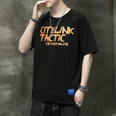 Ανδρικό μπλουζάκι με απλικέ - απλό μοντέλο