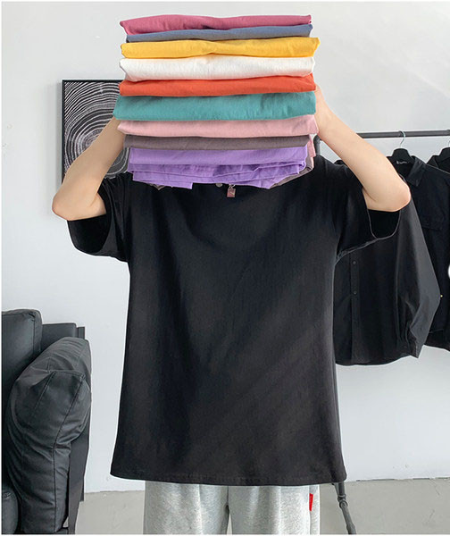 Ühevärviline 3/4 varrukatega meeste T-särk