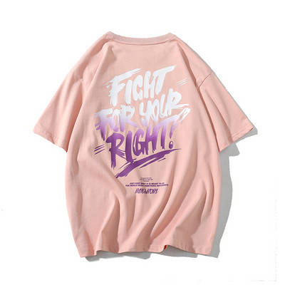 Meeste T-särk kirjade ja lühikeste varrukatega – lai mudel