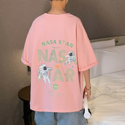 Meeste T-särk kirjade ja lühikeste varrukatega – lai mudel