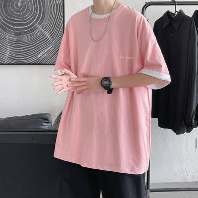 Lühikeste varrukatega avar meeste T-särk