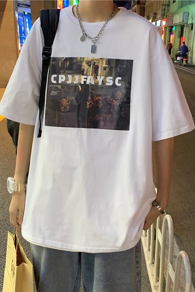 Meeste trükise ja 3/4 varrukatega T-särk