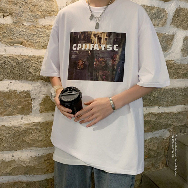 Meeste trükise ja 3/4 varrukatega T-särk