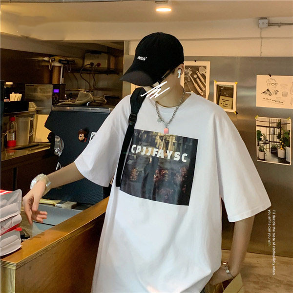 Meeste trükise ja 3/4 varrukatega T-särk