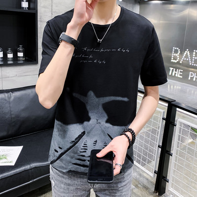 Ανδρικό καλοκαιρινό μπλουζάκι με απλικέ και κοντά μανίκια