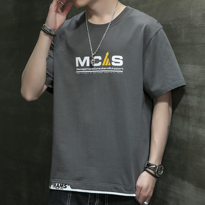 Vabaaja meeste lühikeste varrukate ja aplikatsiooniga T-särk - mitu mudelit