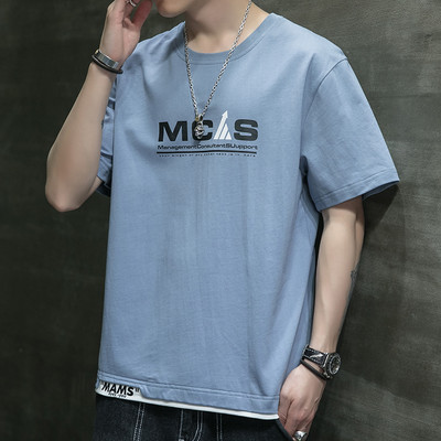 Vabaaja meeste lühikeste varrukate ja aplikatsiooniga T-särk - mitu mudelit