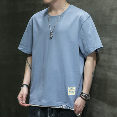 Vabaaja meeste lühikeste varrukate ja aplikatsiooniga T-särk - mitu mudelit