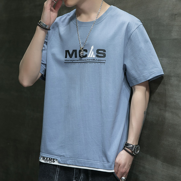 Vabaaja meeste lühikeste varrukate ja aplikatsiooniga T-särk - mitu mudelit