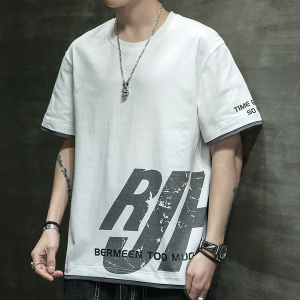 Meeste vabaaja lühikeste varrukatega T-särk – ümara kaelusega