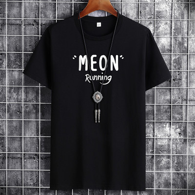 Suvine aplikatsiooni ja lühikeste varrukatega meeste T-särk