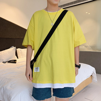 Casual φαρδύ μπλουζάκι με στρογγυλή λαιμόκοψη και 3/4 μανίκια