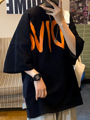 Casual T-särk kirjaga ja 3/4 varrukatega mudeliga