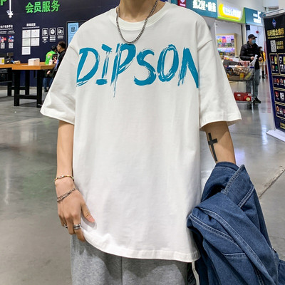 Casual T-särk kirjaga ja 3/4 varrukatega mudeliga