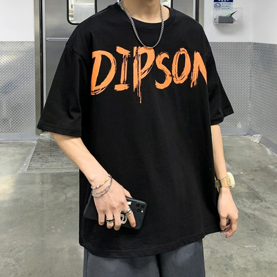 Casual T-särk kirjaga ja 3/4 varrukatega mudeliga