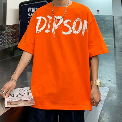 Casual T-särk kirjaga ja 3/4 varrukatega mudeliga