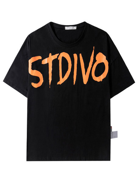 Casual T-särk kirjaga ja 3/4 varrukatega mudeliga