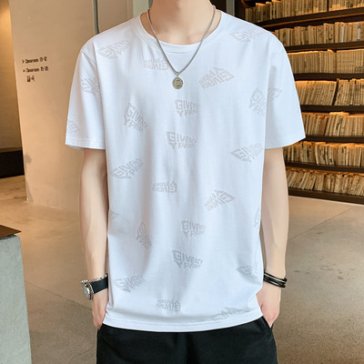 Ανδρικό μπλουζάκι με κοντά μανίκια και απλικέ