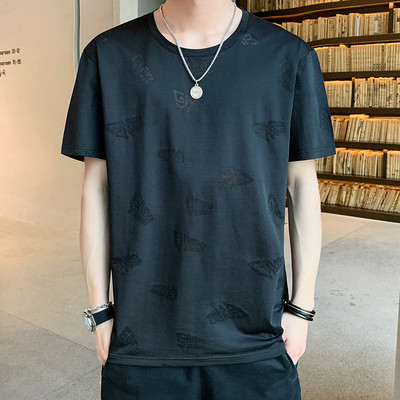 Ανδρικό μπλουζάκι με κοντά μανίκια και απλικέ