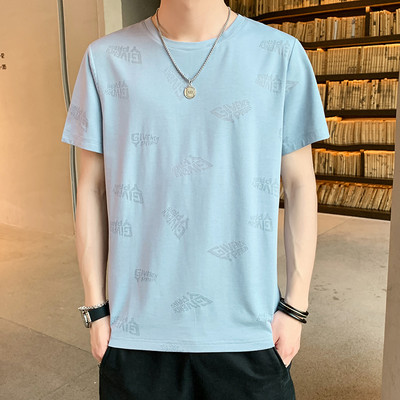 Ανδρικό μπλουζάκι με κοντά μανίκια και απλικέ