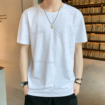 Ανδρικό μπλουζάκι με κοντά μανίκια και απλικέ