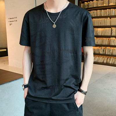 Ανδρικό μπλουζάκι με κοντά μανίκια και απλικέ