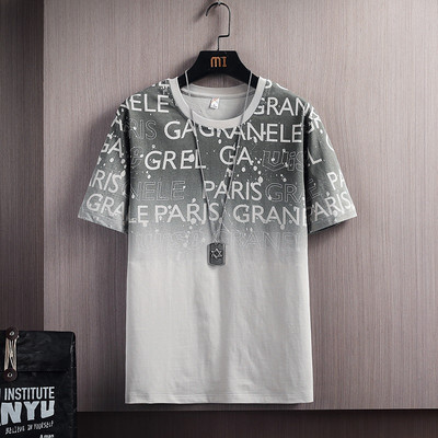 Casual meeste t-särk sillerdavates värvides ja rakenduses - 8XL