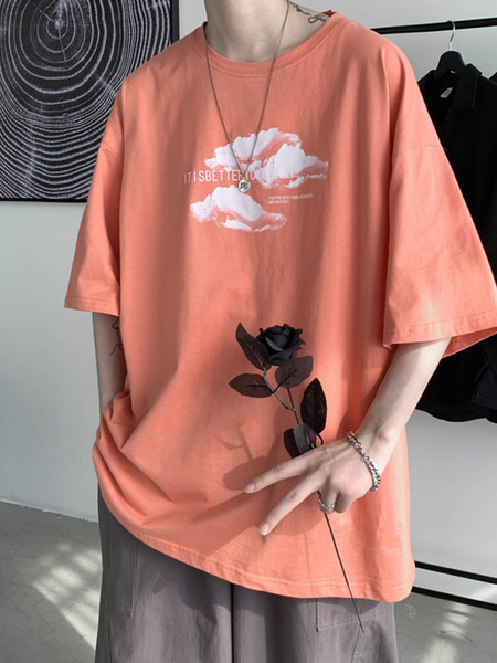 Aplikatsiooniga ja 3/4 varrukatega T-särk meestele