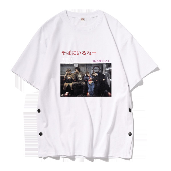 Μπλουζάκι με μανίκια 3/4 και τύπωμα για άντρες