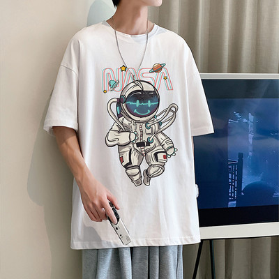 Καθημερινό φαρδύ μπλουζάκι με τύπωμα