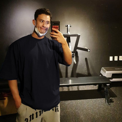 Lai puuvillane t-särk tavaline mudel