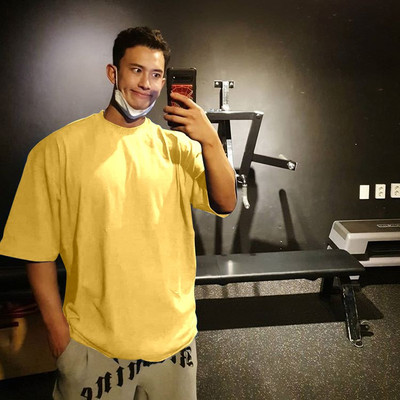 Lai puuvillane t-särk tavaline mudel