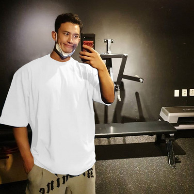 Lai puuvillane t-särk tavaline mudel