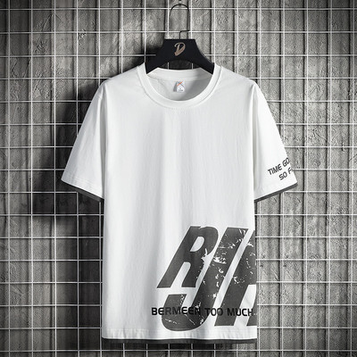 Meeste vabaaja aplikatsiooni ja lühikeste varrukatega T-särk – suurus kuni 8XL