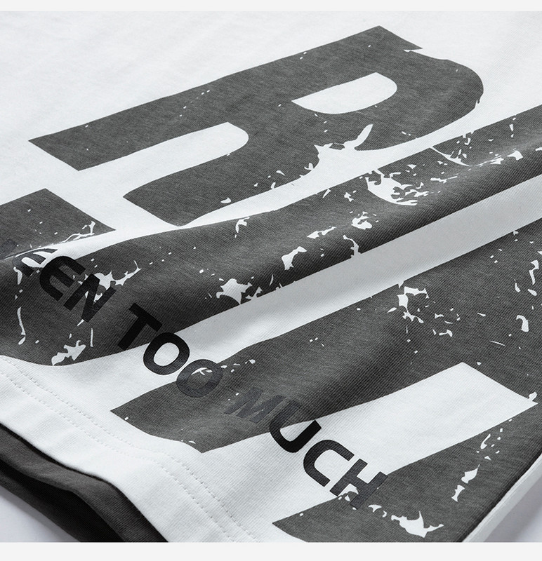 Meeste vabaaja aplikatsiooni ja lühikeste varrukatega T-särk – suurus kuni 8XL