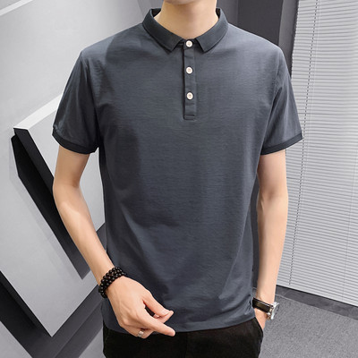 Ανδρική μπλούζα νέου μοντέλου με γιακά και κοντά μανίκια σε διάφορα χρώματα