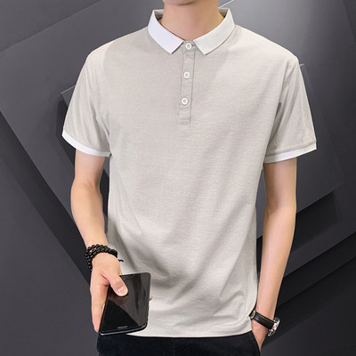 Ανδρική μπλούζα νέου μοντέλου με γιακά και κοντά μανίκια σε διάφορα χρώματα