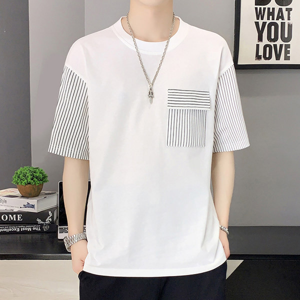 Meeste vabaaja t-särk 3/4 varrukate ja taskuga