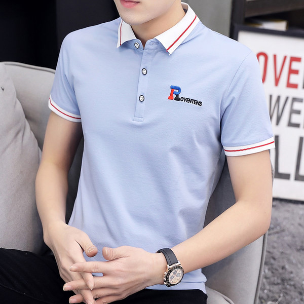 Uus mudel tikandiga lühikeste varrukatega meeste pluus mitmes värvitoonis