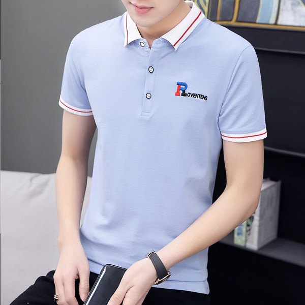 Uus mudel tikandiga lühikeste varrukatega meeste pluus mitmes värvitoonis