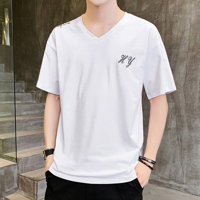 Meeste suvine T-särk kirjaga ja 3/4 varrukatega