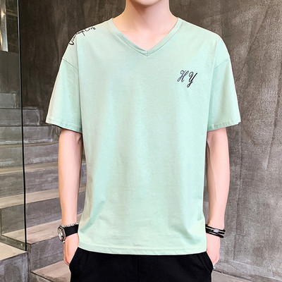 Meeste suvine T-särk kirjaga ja 3/4 varrukatega