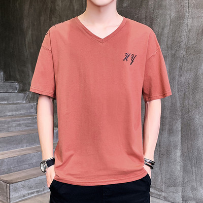 Meeste suvine T-särk kirjaga ja 3/4 varrukatega