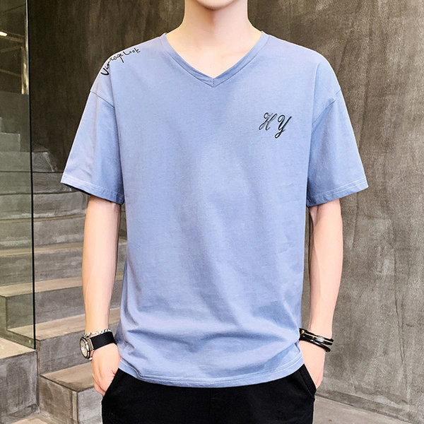 Meeste suvine T-särk kirjaga ja 3/4 varrukatega