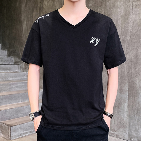 Meeste suvine T-särk kirjaga ja 3/4 varrukatega