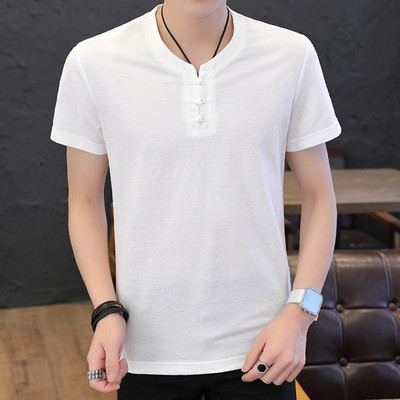 Ανδρικό μπλουζάκι με κουμπιά και 3/4 μανίκια