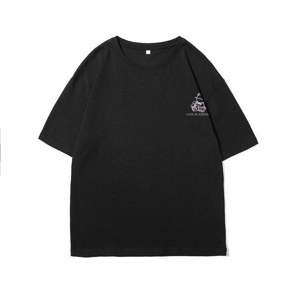 Мъжка лятна тениска с щампа и къс ръкав-в три цвята