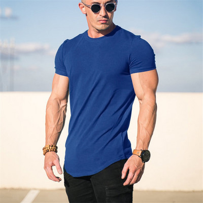 Jednobojna majica kratkih rukava jednobojni model za muškarce