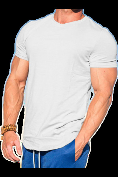 Jednobojna majica kratkih rukava jednobojni model za muškarce