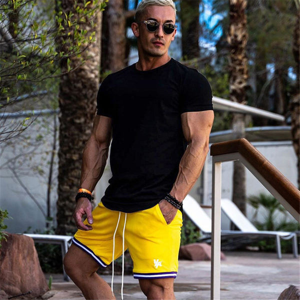 Jednobojna majica kratkih rukava jednobojni model za muškarce